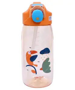 Toyshine Gripper Tritan Water Bottle With Straw Beige - 550 ml