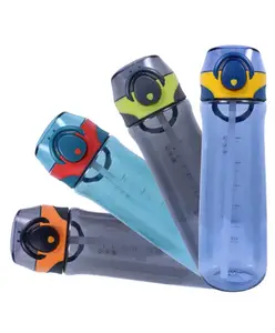 YAMAMA Tritan Spill Proof Straw Valve BPA Free Water Bottle with Soft Handle Grip - 700 ML (Color May Vary)