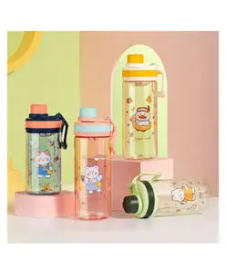 YAMAMA Cartoon Print Water Bottle - 550 ml (Colour May Vary)
