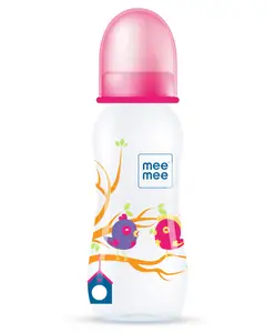 Mee Mee Polypropylene Plastic Feeding Bottle Pink - 250 ml