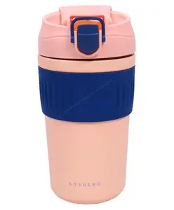 Toyshine Basic Handy Bottle Hot Cold Stainless Steel 304 Water Bottle for Kids Adults Double Walled Flask Metal Thermos Spill Proof Closure BPA Free for School Home Drinkware Multicolour - 480 ml