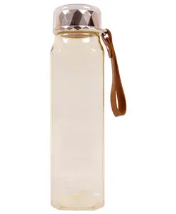 Toyshine Crystal Tritan Hand Bag Water Bottle Brown- 550 ml