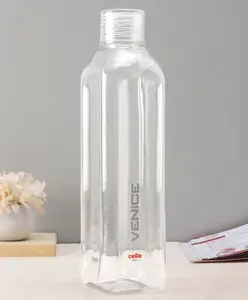 Cello Venice Plastic Water Bottle White- 1000 ml