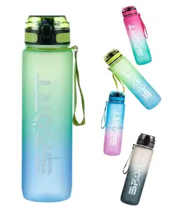 FunBlast BPA Free Leak-Proof Sports Water Bottle - 1000 ML (Random Color)