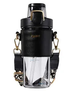 FunBlast Tritan Sipper Bottle with Straw Black - 500 ml