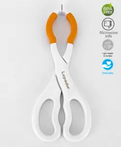 Fab N Funky Bottle Tongs White Free size - White And Orange