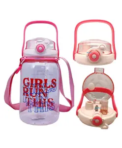 FunBlast Large Capacity Sports 1500 ML for Gym Sports Water Bottle Leak Proof with Sipper & Handle (Pink)