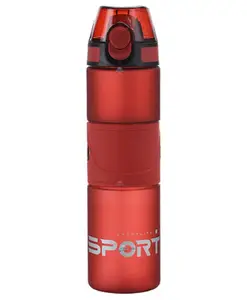 FunBlast Unbreakable Water Bottle with Sipper and Straw Red - 700 ml
