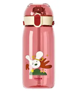 Yamama Water Bottle for Kids Water Bottle with Sipper Pink - 550 ml