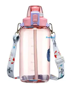 FunBlast Water Bottle with Straw Pink - 1200 ml