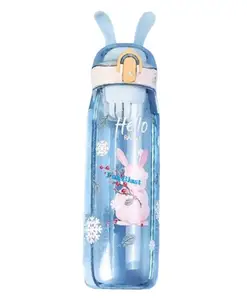 FunBlast Cartoon Design Sipper Water Bottle Blue 600 ML
