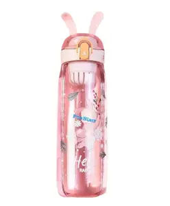 FunBlast Cartoon Design Sipper Water Bottle Pink 600 ML
