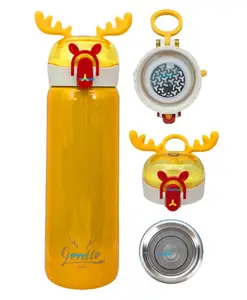 FunBlast Stainless Steel Vacuum Insulated Water Bottle Yellow 440 ml