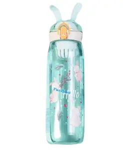 FunBlast Cartoon Design Sipper Water Bottle Sea Green 600 ML