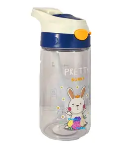 FunBlast Water Bottle with Straw White 470 ML