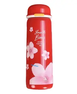 FunBlast Double Wall Vacuum Insulated Stainless Steel Water Bottle Red 440 ML