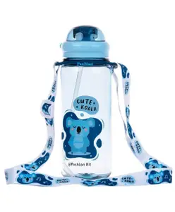 FunBlast Animal Print Sipper Bottle with Adjustable Strap Sky Blue 520 ML