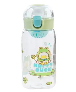 FunBlast Cartoon Design Water Bottle Green 450 ML