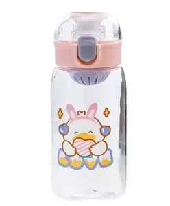 FunBlast Cartoon Design Water Bottle Pink 450 ML