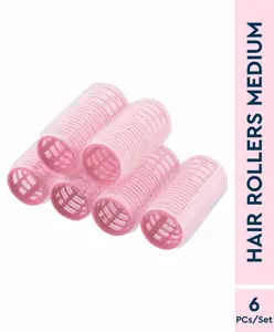 Gubb Hair Rollers Medium Hair Curlers Pack Of 6 - Pink