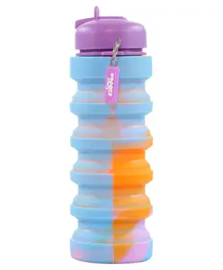 Smilykiddos Smily Kiddos Silicone Expandable & Foldable Bottle Violet - 500 ml