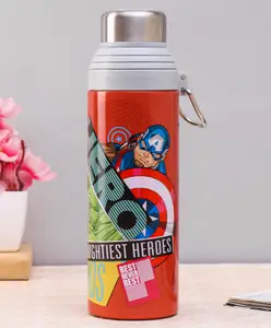 Avengers Avenger Stainless Steel Vacuum Sipper Bottle Red - 500 ml