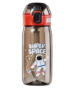 FunBlast Cartoon Water Bottle with Sipper Black 630 ml