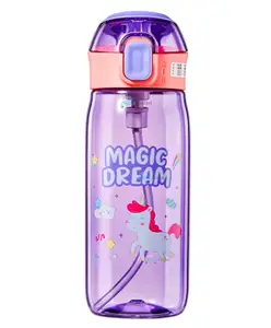 FunBlast Cartoon Water Bottle with Sipper Purple 630 ml