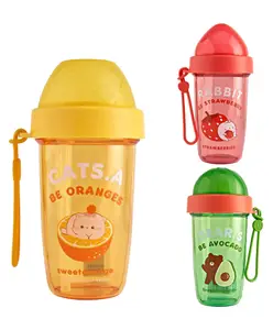 FunBlast Tumbler with Lid and Straw - Pack of 1 Random Color