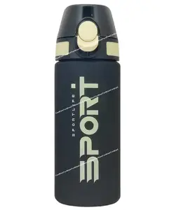 FunBlast Water Bottle with Straw Black 500 ml