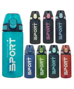 FunBlast Stylish Unbreakable Water Bottle with Straw - 1 Pc Random Color