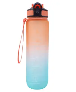 Spanker BPA Free Leak-Proof Sports Water Bottle Orange Green 1000 ml