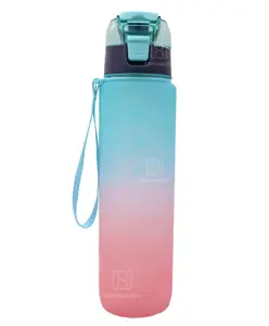 Spanker BPA Free Leak-Proof Sports Water Bottle Green Pink 1000 ml