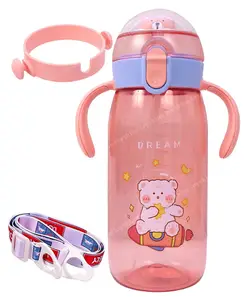Toyshine Cartoon Print Sipper Water Bottle Orange - 550 ml