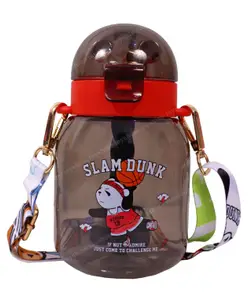 Toyshine Tritan BPA Free Cute Little Bear Print Water Bottle Brown - 600 ml