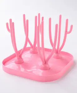Fab N Funky Baby Bottle Drying Rack - Pink