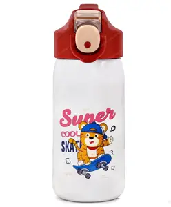 FunBlast Insulated Water Bottle with Straw 530 ml (White)