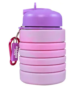 Smily Kiddos Silicone Expandable & Foldable Bottle Purple- 500 ml