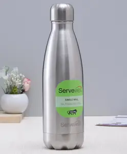 Servewell SS Single Wall Bottle Steel Silver - 750 ml