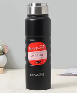 Servewell Twister Stainless Steel Vacuum Bottle Speckle Jet Black - 725 ml
