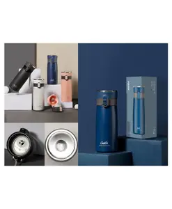 YAMAMA Vacuum Insulated Travel Mug - Stainless Steel Bottle Double Wall Thermos for Hot or Cold Coffee, Tea, Spill and Leak Proof Vacuum Cup 500 ML - (Color May Vary)