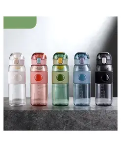 YAMAMA Stylish Unbreakable Water Bottle Anti Leak Proof Durable BPA Free Non Toxic Water Bottle for Home, Office, Gym, Trekking 600 ml (Color May Vary)