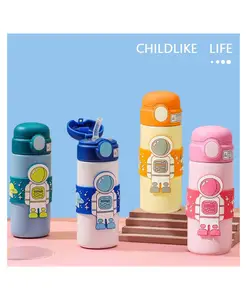 YAMAMA Astronaut Theme Hot and Cold Water Bottle for Kids Insulated SS316 Bottle Kids Water Bottle Double Walled Vacuum Insulated Stainless Steel Bottle - 500 ML (Color May Vary)