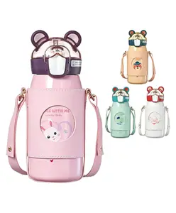 FunBlast Insulated Water Bottle with Leather Cover and Strap 530 ML (Color May Vary)