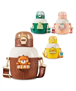 FunBlast Cartoon Theme Insulated Stainless Steel Water Bottle for Kids 450 ML (1 Pc Random Color and Print)