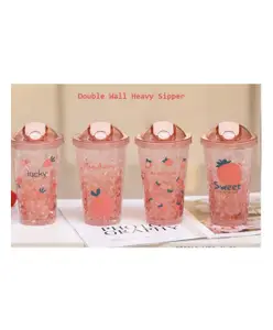 YAMAMA Double Wall Heavy Sipper Water Bottle 450 ml (Color May Vary)