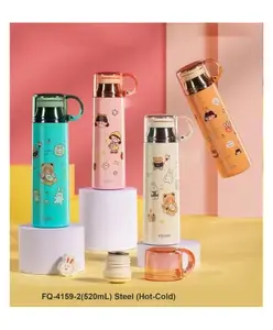 YAMAMA Kawai Stainless Steel 304 Double Wall Water Bottle - 520 ml (Color May Vary)