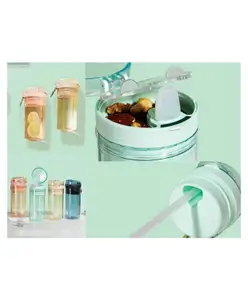 YAMAMA Sipper Water Bottle - 420 ml (Color May Vary)