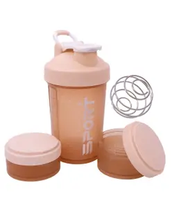 Spanker Sportylife Motivational Leakproof Water Shaker BPA Free Fitness Sports Water Bottle Orange - 450 ml