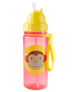 Skip Hop Zoo Straw Bottle Pp Monkey Red - 384 ml
